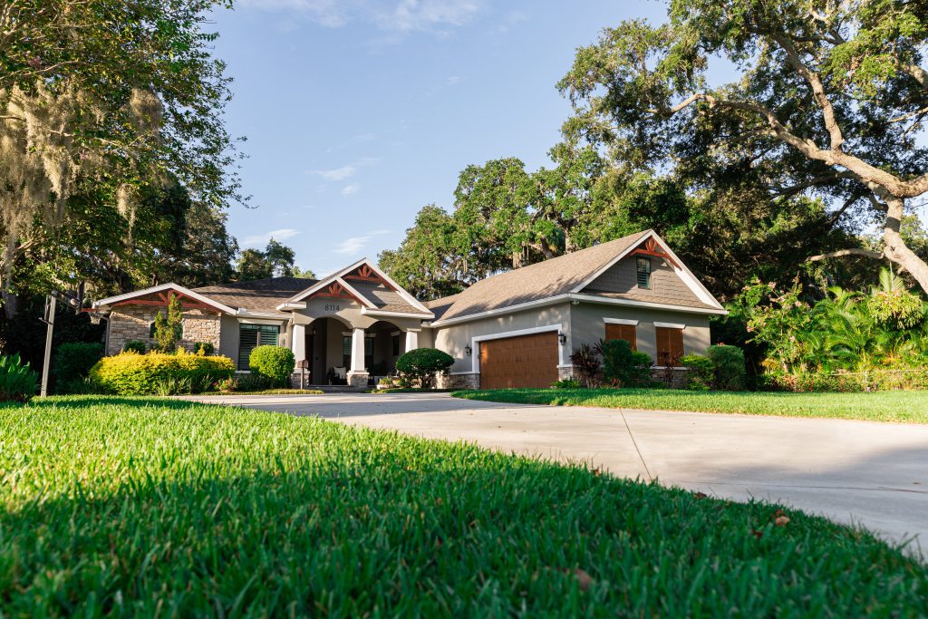 House in residential neighborhood