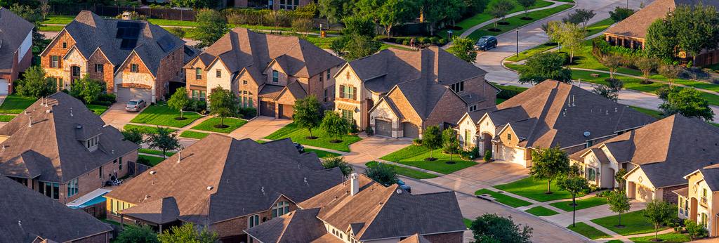 A housing subdivision in Manvel, Texas located in the Houston suburbs about 20 miles south of downtown shot via helicopter from an altitude of about 900 feet.