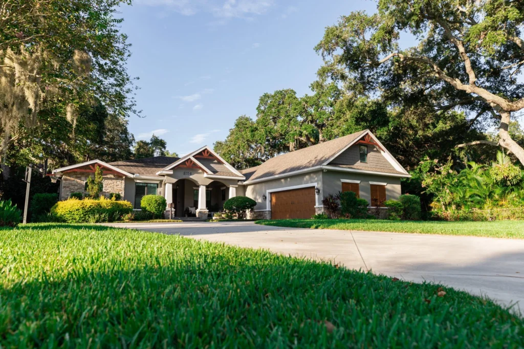 House in residential neighborhood