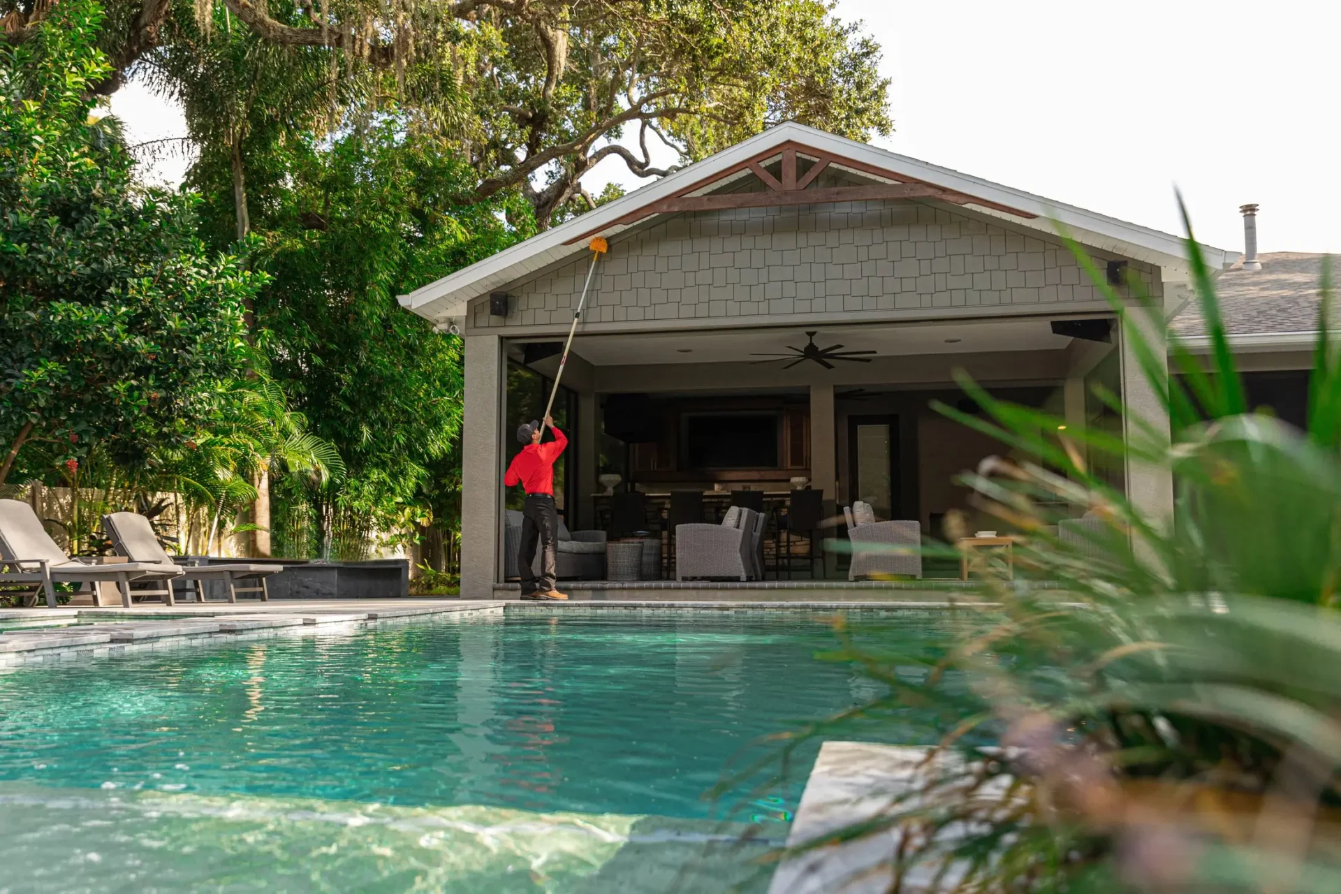 All U Need Pest Control Technician Performing Spider Control Treatments